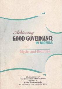 Achieving Good Governance in Nigeria
